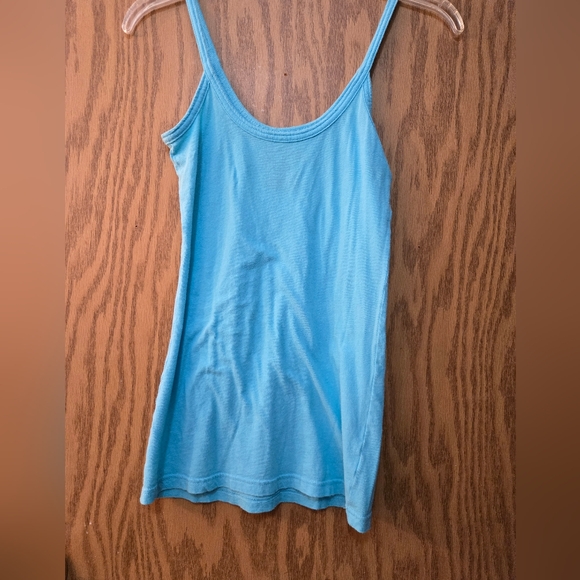 Cute turquoise cami/tank shirt. Very soft. Worn once. - Picture 2 of 3